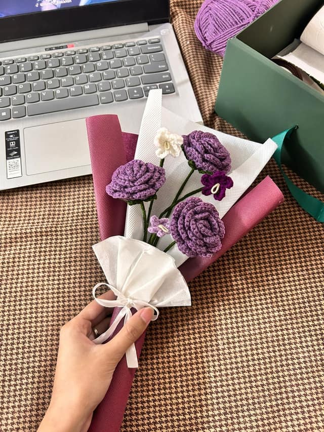 Purple Rose Bouquet