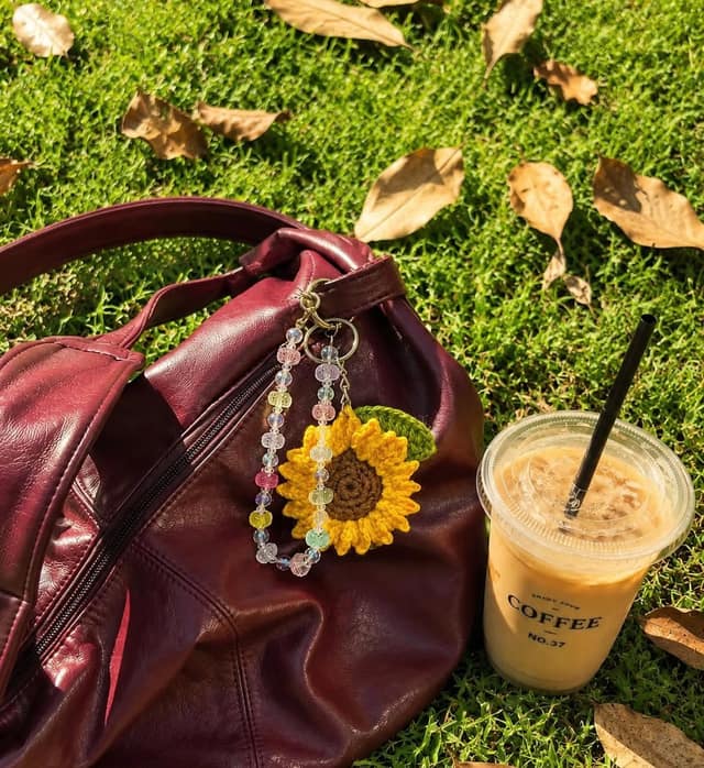 Sunflower keychain