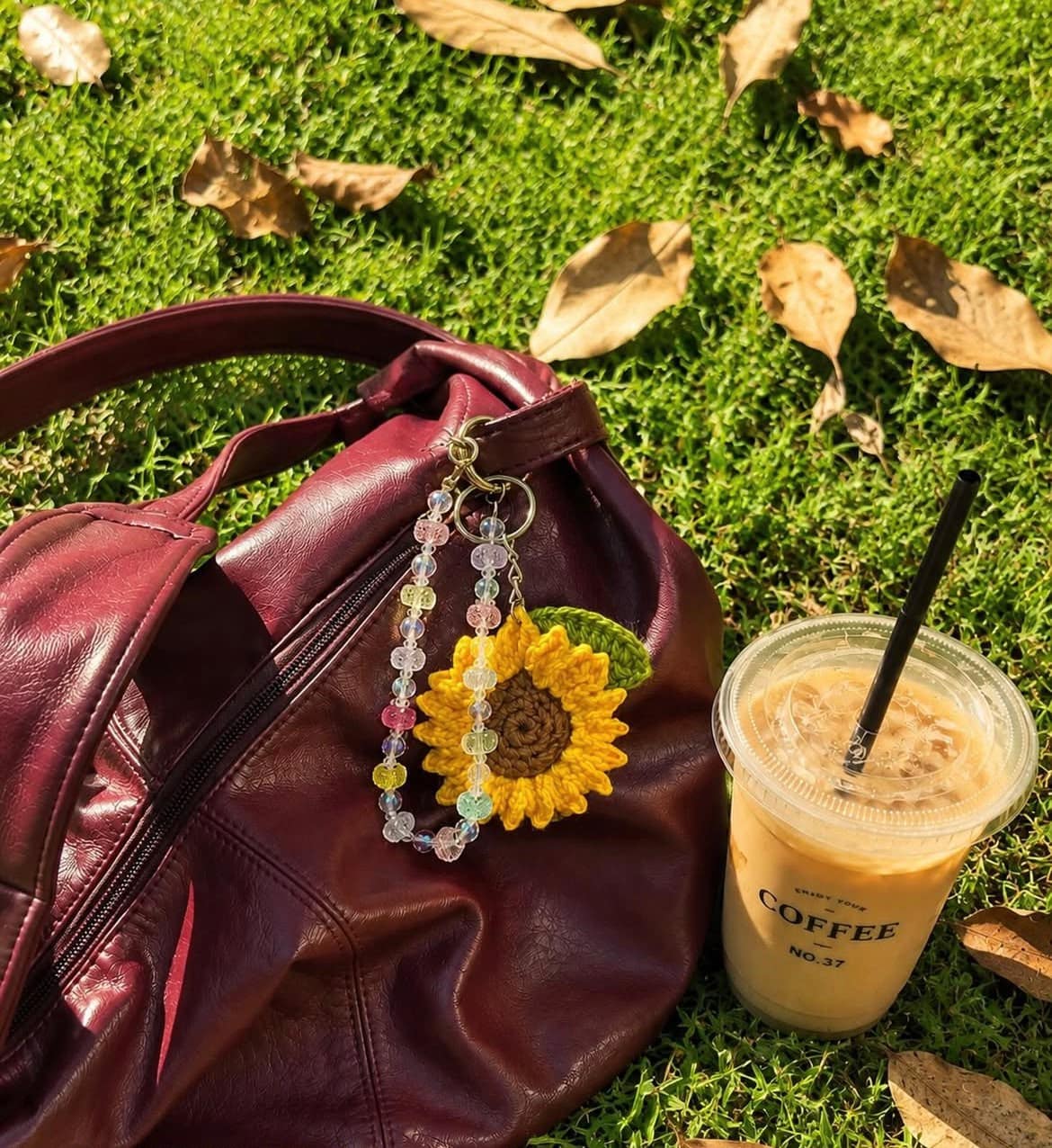 Sunflower keychain