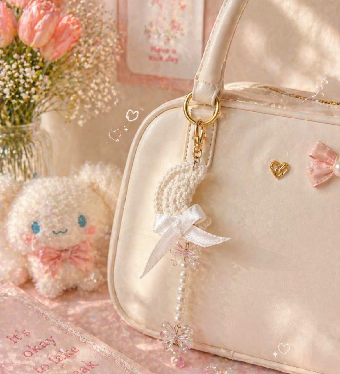 moon keychain