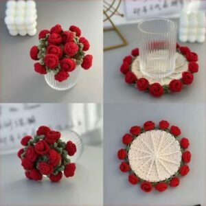 Crochet Coaster cum Bouquet