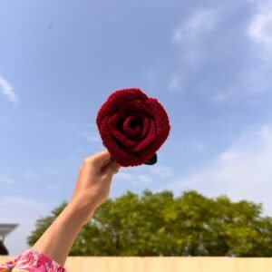 Crochet Wine Glass Rose