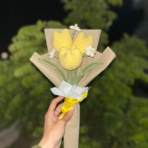 Crochet tulips bouquet